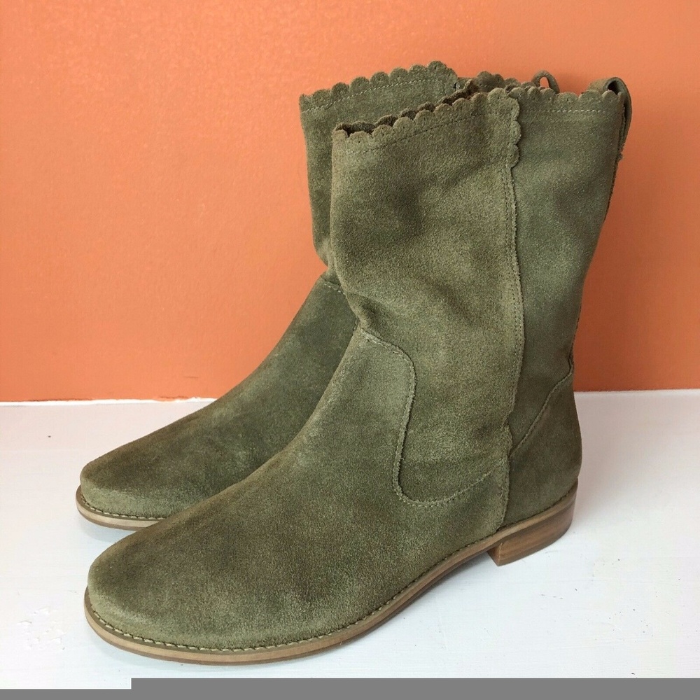 JACK ROGERS Carly Slouchy Olive Green Ankle Boot 9